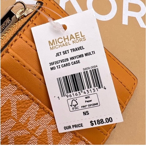 Michael Kors Jet Set Travel MD TZ Card Case Wallet - Picture 6 of 6